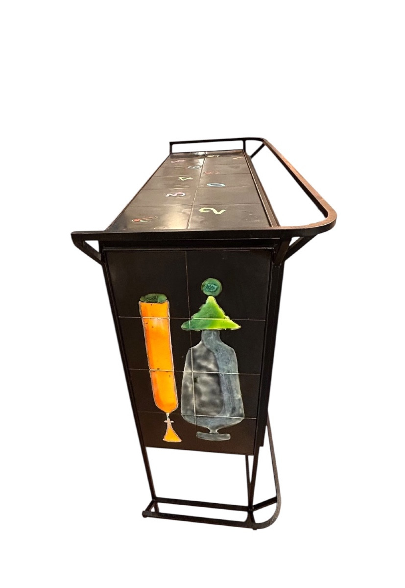 Bar Cabinet By Julien Covemaeker, Juliette Belarti Edition, Circa 1960-photo-2